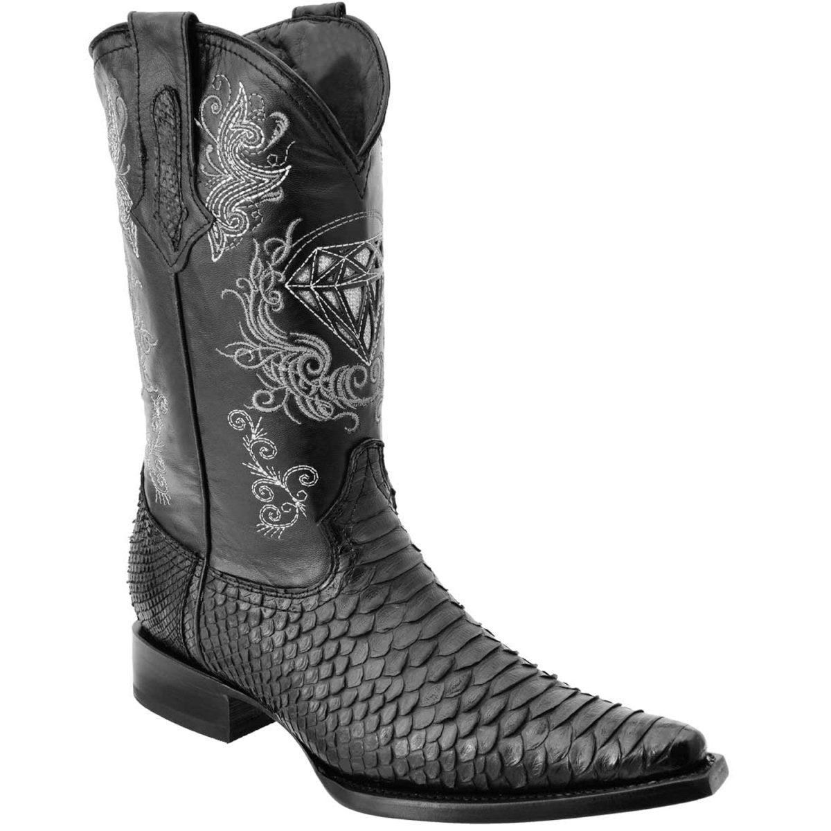 Botas de Piton Original Horma 3X Aladino Color Negro WD-081 - White Diamonds Boots