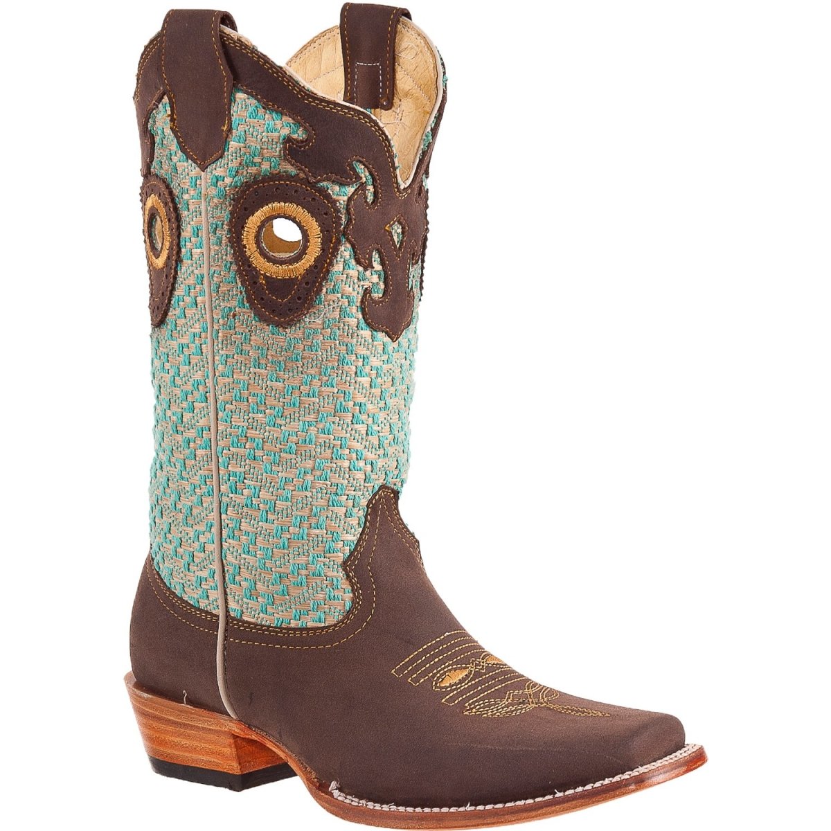 Botas Vaqueras de Cuero con Tubo de Tweed con Horma Rodeo ROD-1835-CTT - Rodeo Imports