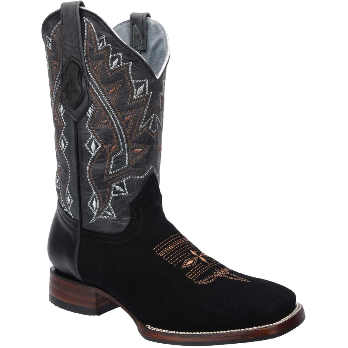 Botas Vaqueras de Cuero Crazy Nobuck Horma Rodeo WD-315 - White Diamonds Boots
