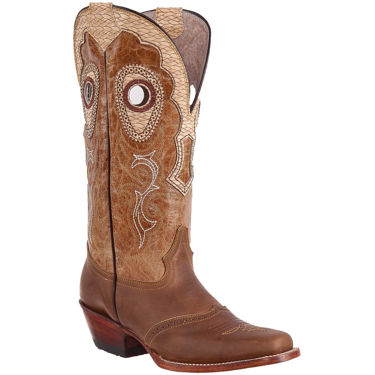 Botas Vaqueras de Cuero Horma Rodeo ROD-030s5-Miel - Rodeo Imports