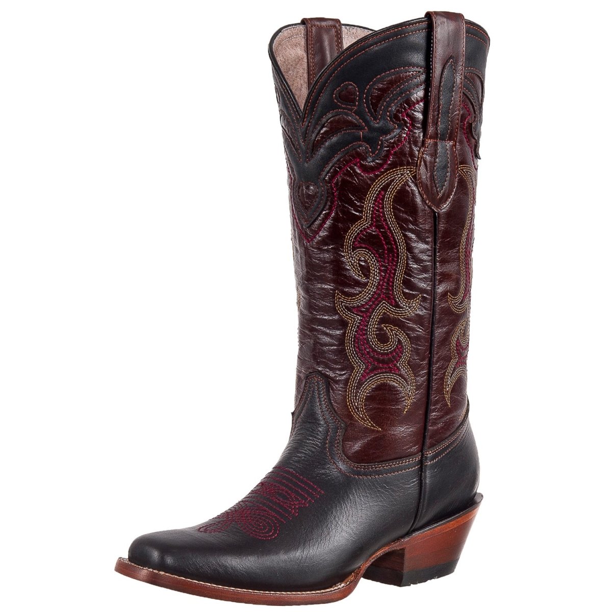 Botas Vaqueras de Cuero para Dama ROD-030s2-Negro - Rodeo Imports