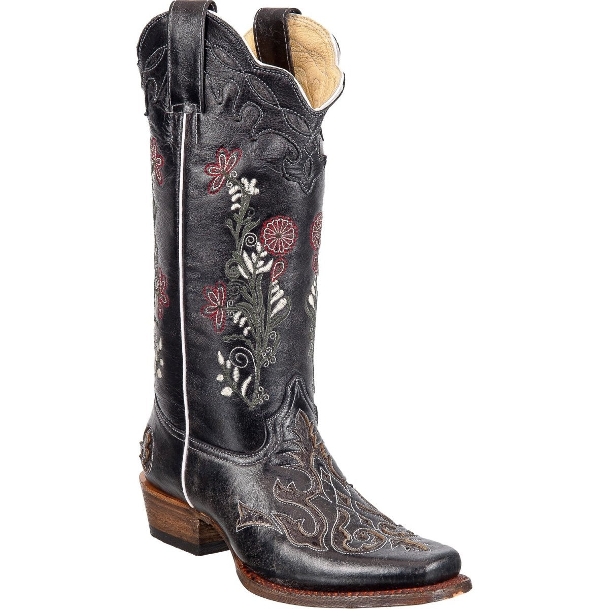 Botas Vaqueras de Cuero para Dama ROD-5860-Negro - Rodeo Imports