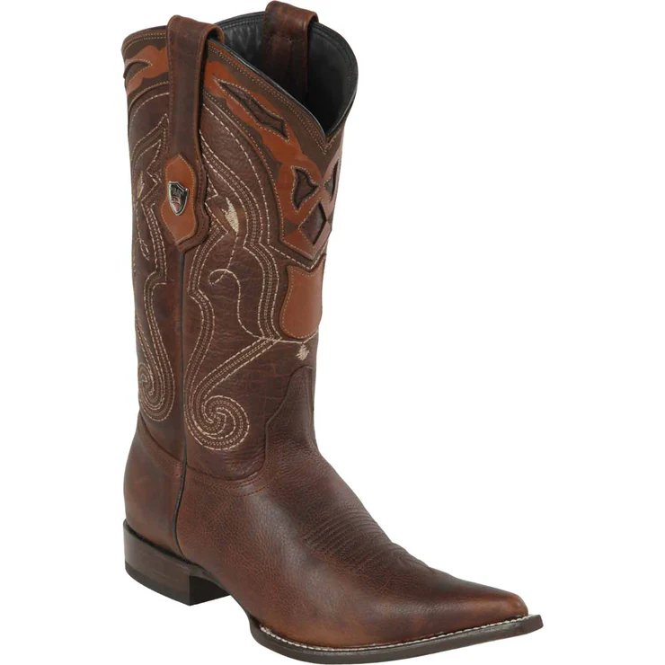Genuine Rage Leather 3X Toe Boots Walnut Color - Wild West Boots