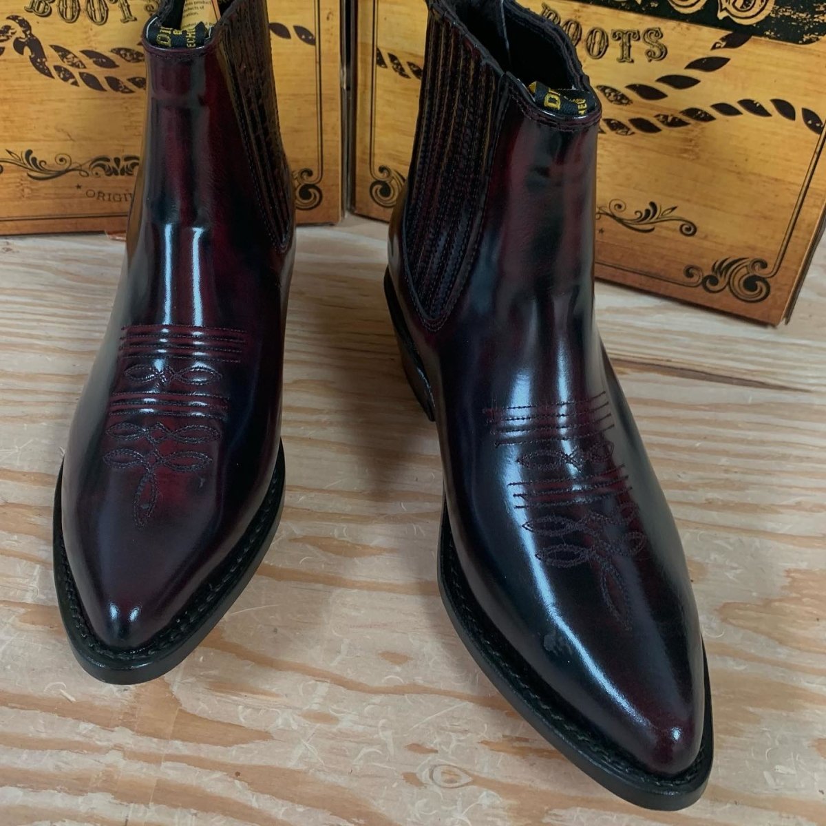 Botin Charro de Piel Acabado Camaleon Modelo: DIE-CAM - Los Altos Boots