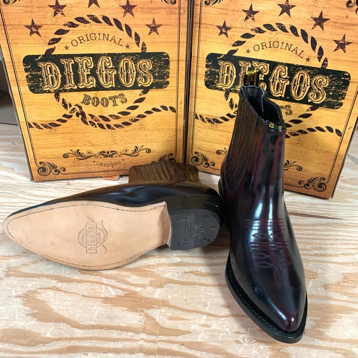 Botin Charro de Piel Acabado Camaleon Modelo: DIE-CAM - Los Altos Boots