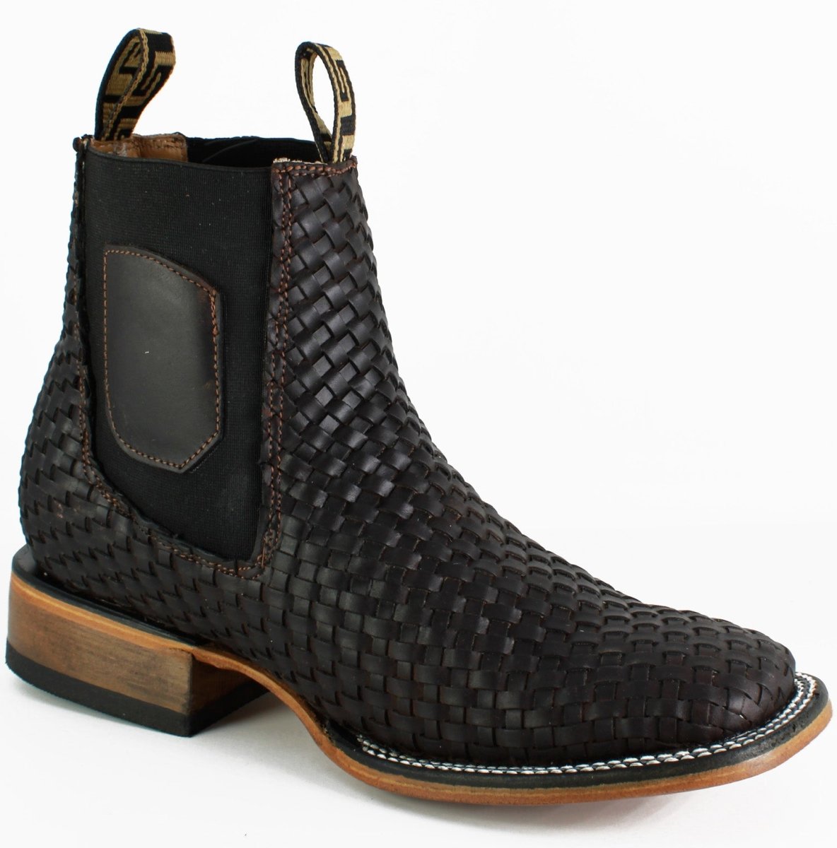 Botin Charro Hooch Punta Cuadrada de Petatillo Cafe - Hooch Boots