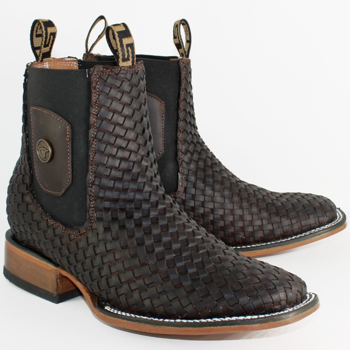 Botin Charro Hooch Punta Cuadrada de Petatillo Cafe - Hooch Boots