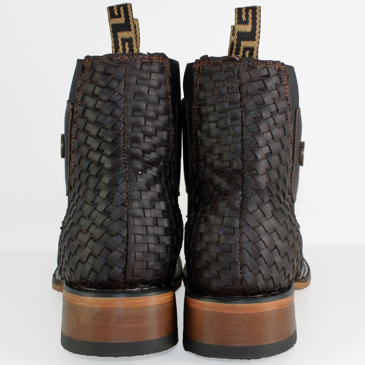 Botin Charro Hooch Punta Cuadrada de Petatillo Cafe - Hooch Boots
