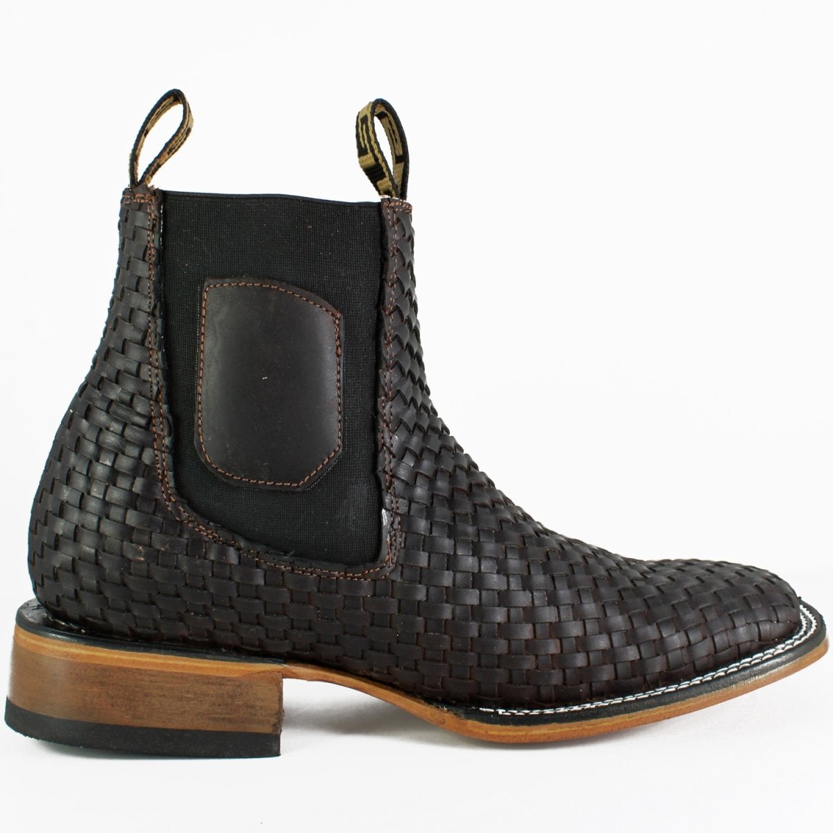Botin Charro Hooch Punta Cuadrada de Petatillo Cafe - Hooch Boots
