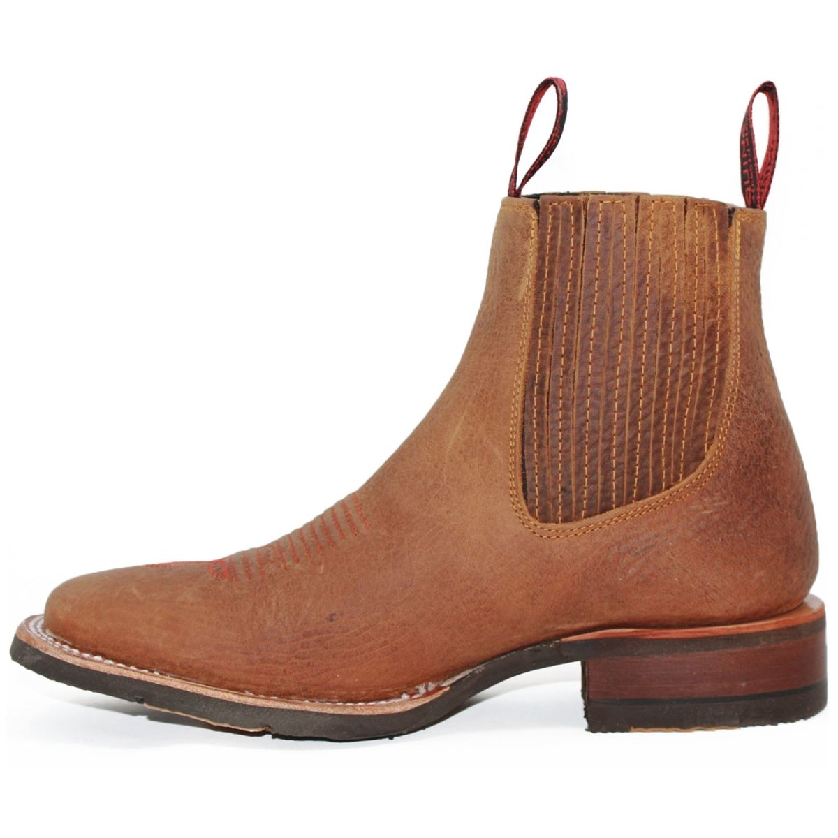 Botin Charro Quincy con Punta Cuadrada y Suela de Hule Q82BU2707 - Quincy Boots