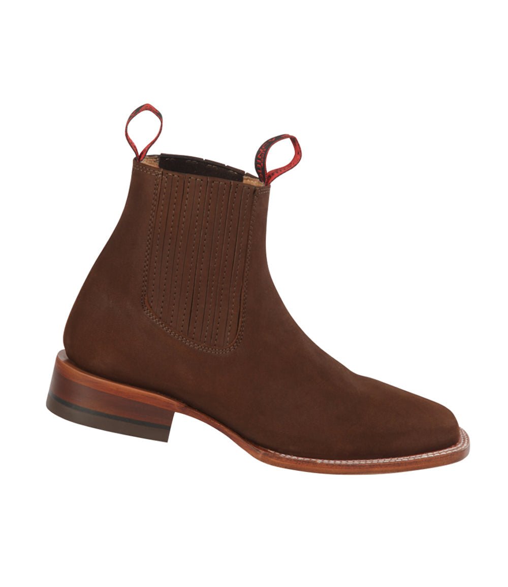 Botin Charro Quincy de Gamuza con Punta Cuadrada Q82B6394 - Quincy Boots