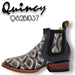Botin de Pescado Grabado con Punta Cuadrada Q82B1037 - Quincy Boots
