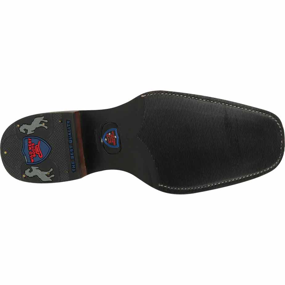 Genuine Suede Square Toe ANkle Boots Winter White Color - Wild West Boots - Sole View