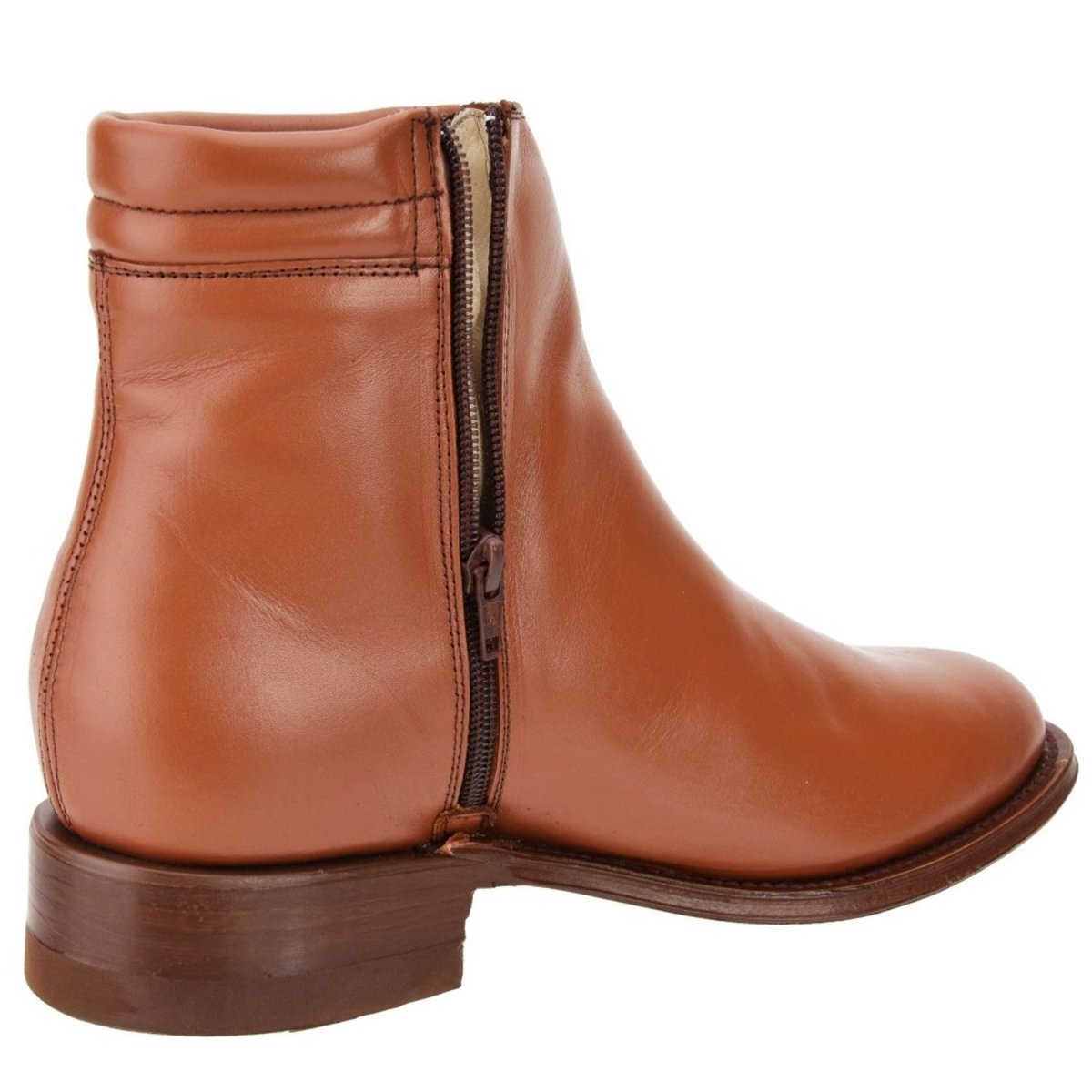 Botines Charros de Piel Napa Original Color Miel con Zipper Lateral WD-737 - White Diamonds Boots