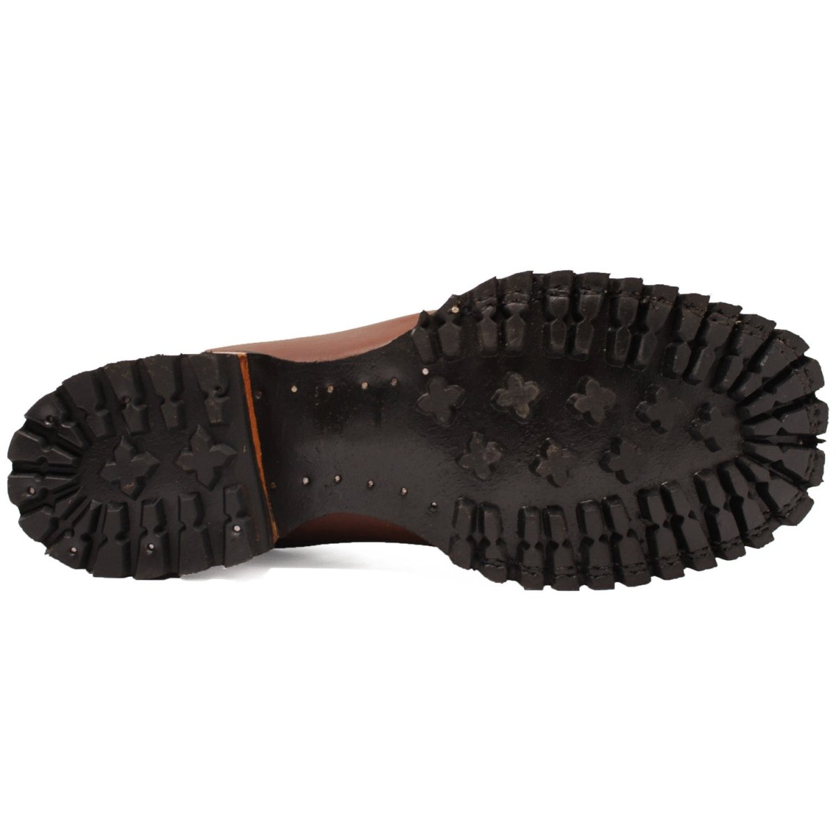 Botines Charros de Punta Cuadrada con Suela de Tractor Color Roble - Rodeo Imports