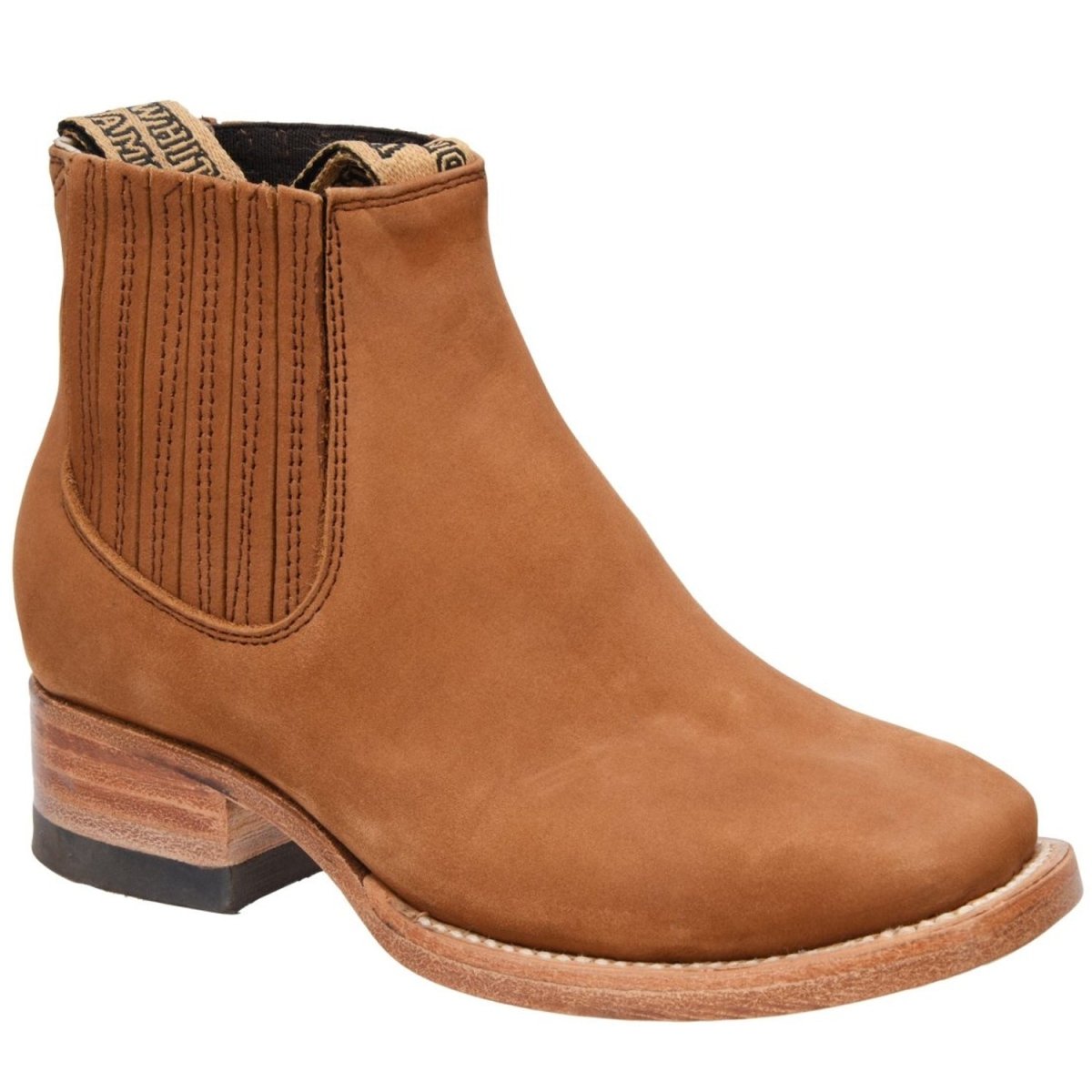 Botines Charros para Niño de Gamuza Original Punta Cuadrada Color Miel WD-351 - White Diamonds Boots