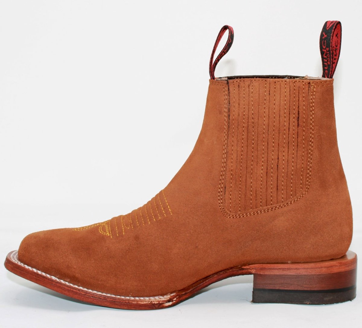 Botines Charros Piel Nobuck Punta Cuadrada para Joven Quincy Q82BJ6350 - Quincy Boots