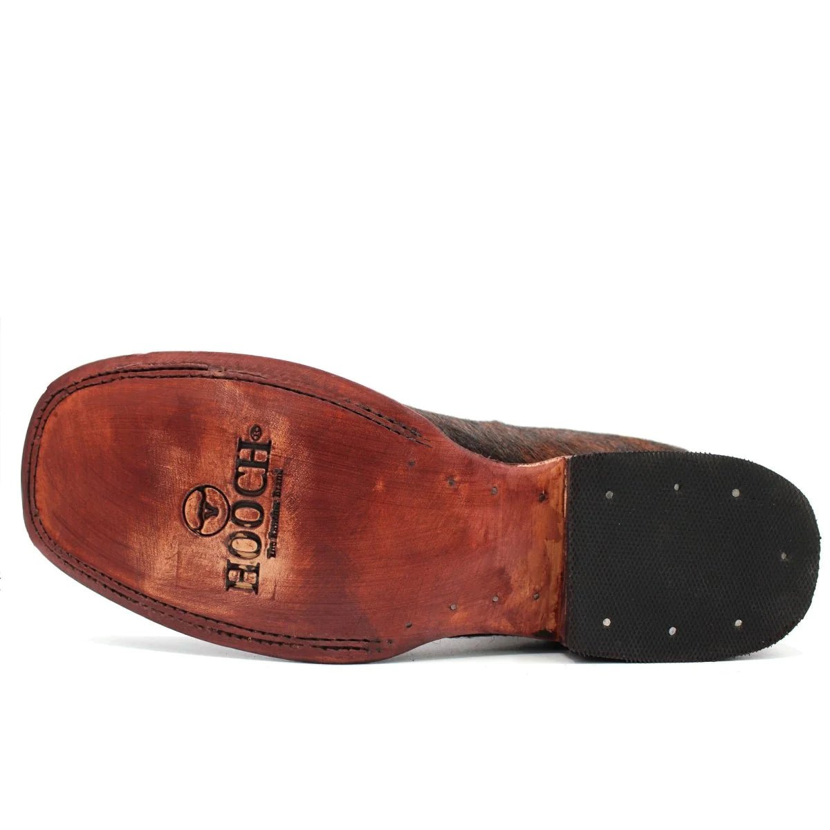 Botines Charros Punta Cuadrada con Pelo de Vaca Color Chocolate - Hooch Boots