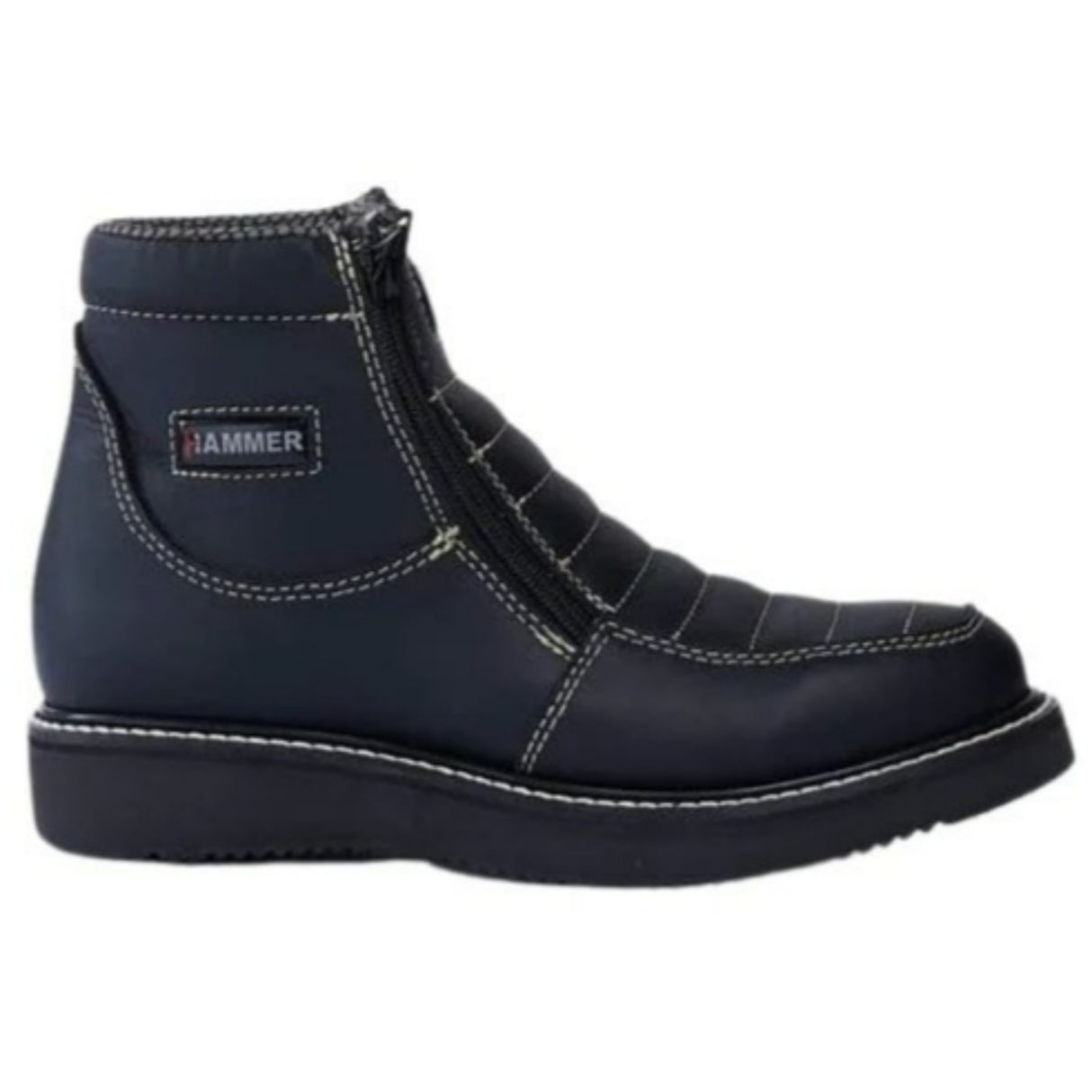 Botines de Trabajo Hammer con Doble Zipper Color Negro - Joe Boots
