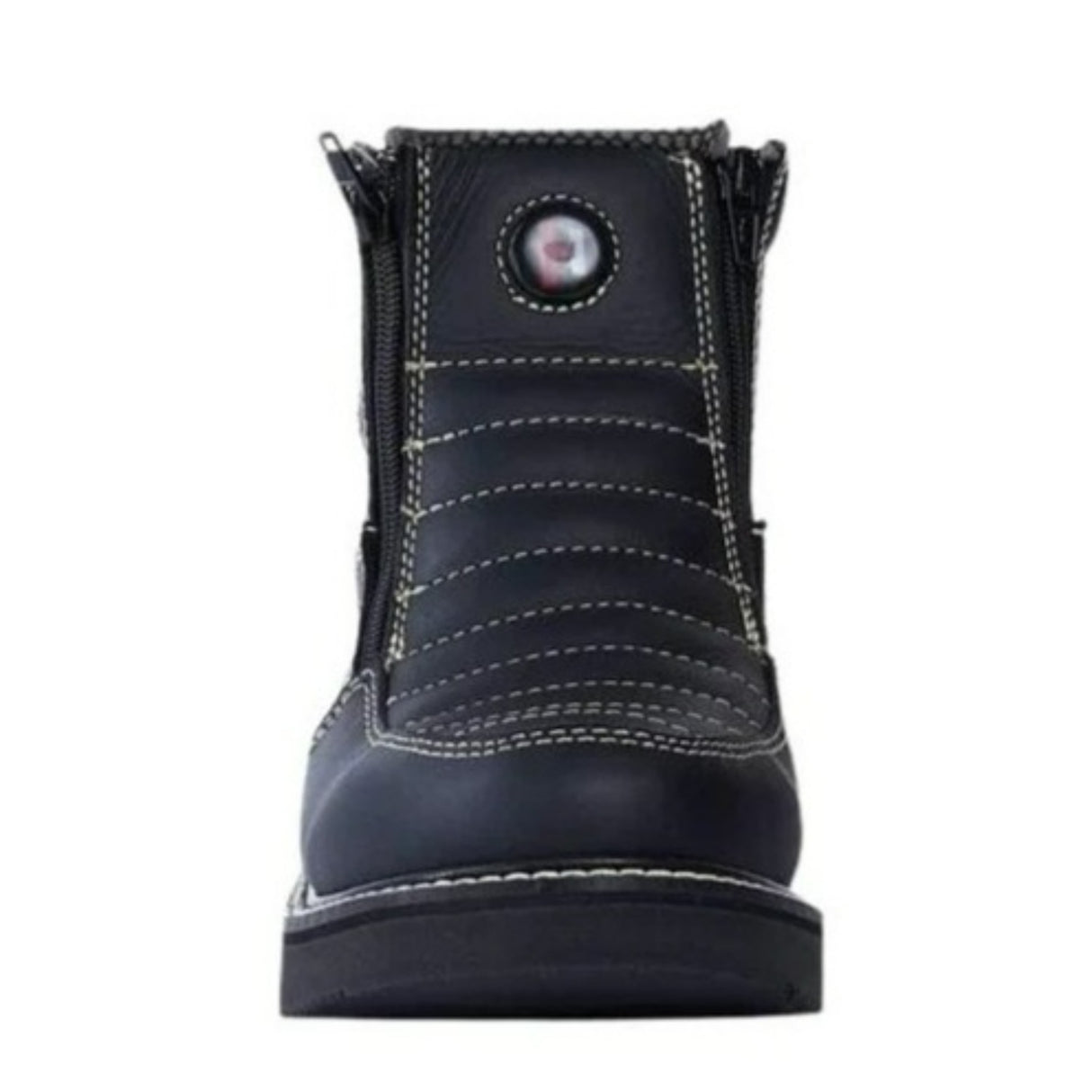 Botines de Trabajo Hammer con Doble Zipper Color Negro - Joe Boots