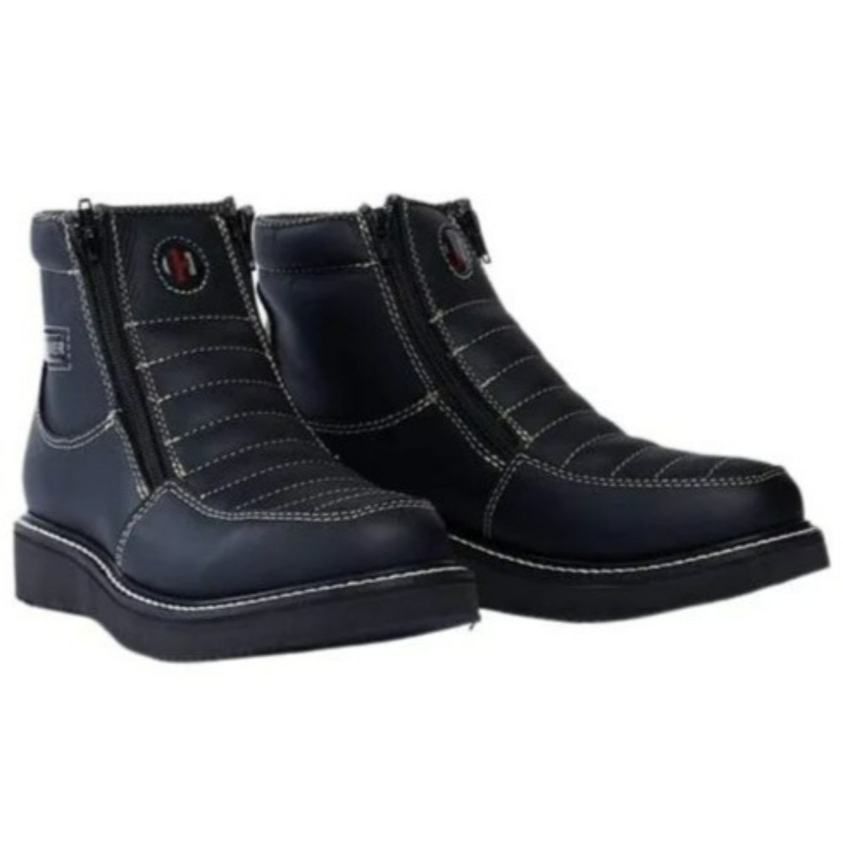 Botines de Trabajo Hammer con Doble Zipper Color Negro - Joe Boots