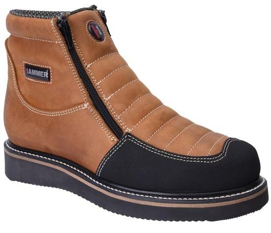 Botines de Trabajo Hammer con Doble Zipper Punta Reforzada Color Habana - Joe Boots