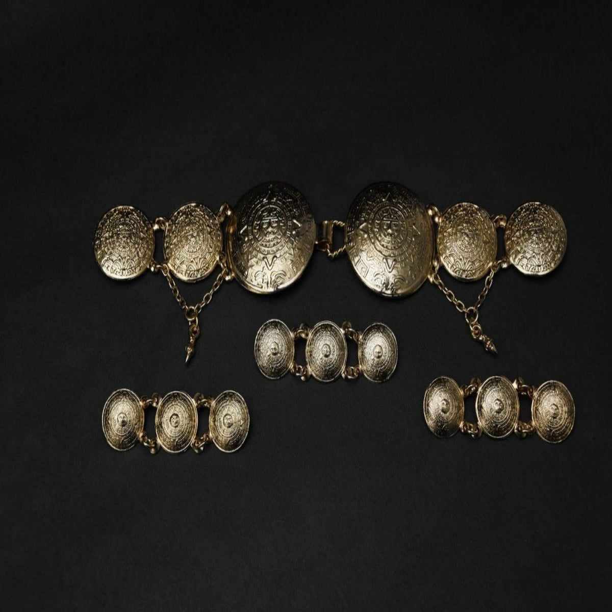 Botonaduras para Traje Charro Calendario Azteca en Bronce imp-52278 - Impormexico