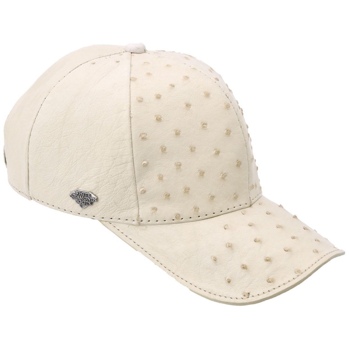 Cachucha Piel Avestruz Hueso WD-1721 - White Diamonds