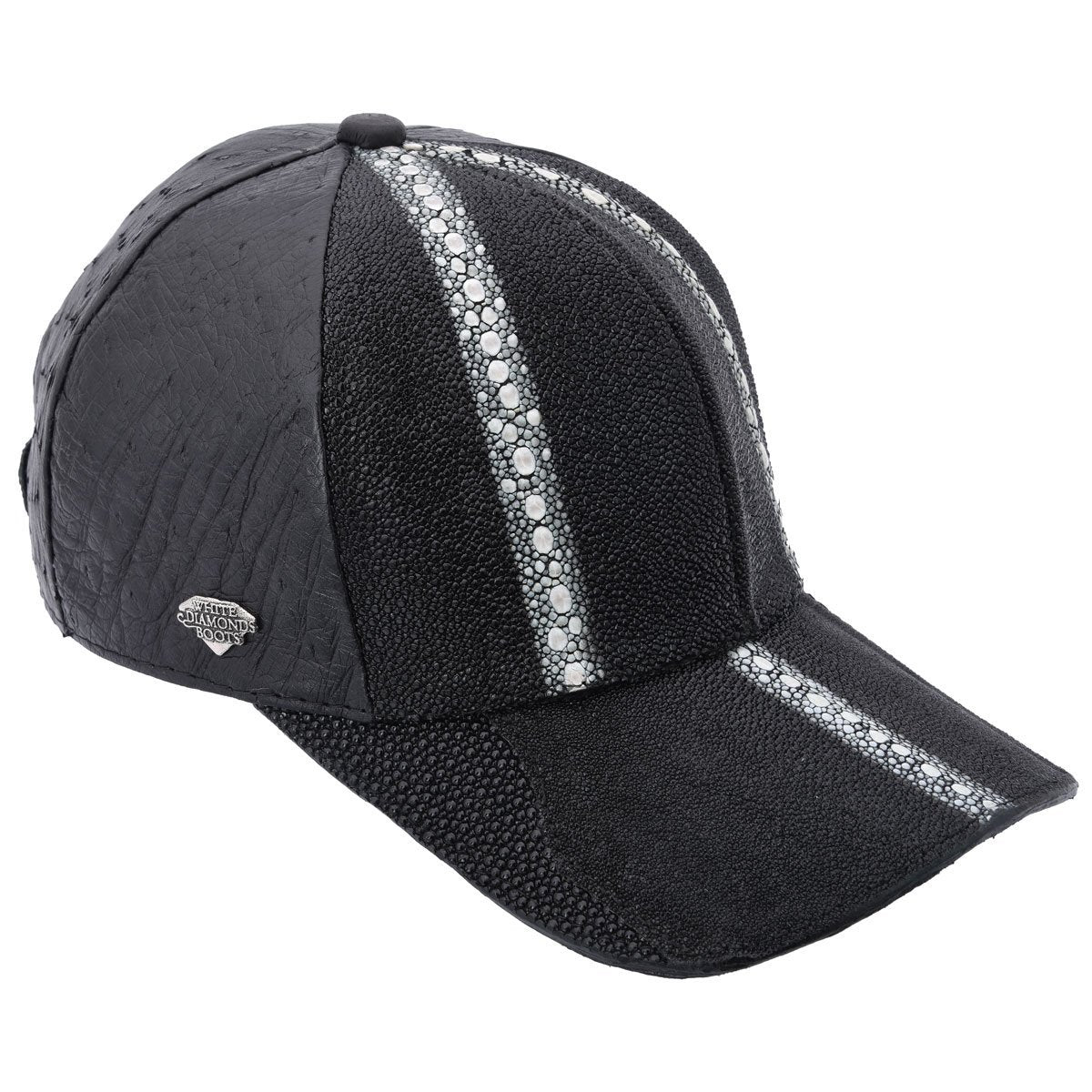 Cachucha Piel Mantarraya Negro WD-1537 - White Diamonds