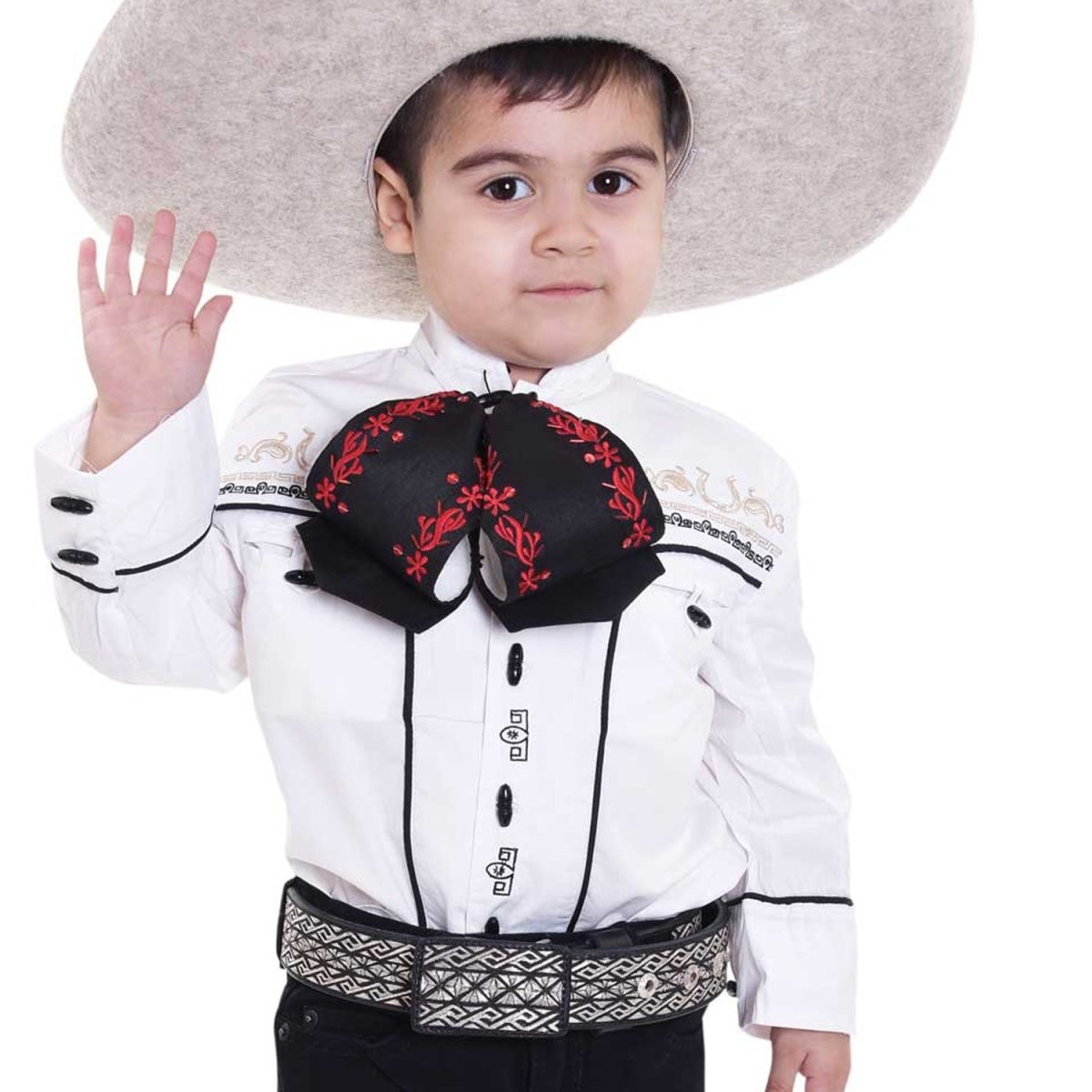 Camisa Charra Bordada para Niño Color Blanco WD-938 - White Diamonds Boots