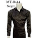 Camisa de Moda Montero Jeans Color Negro Liso Brillante MON-0444N - Montero Jeans