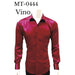 Camisa de Moda Montero Jeans Color Vino Liso Brillante MON-0444V - Montero Jeans
