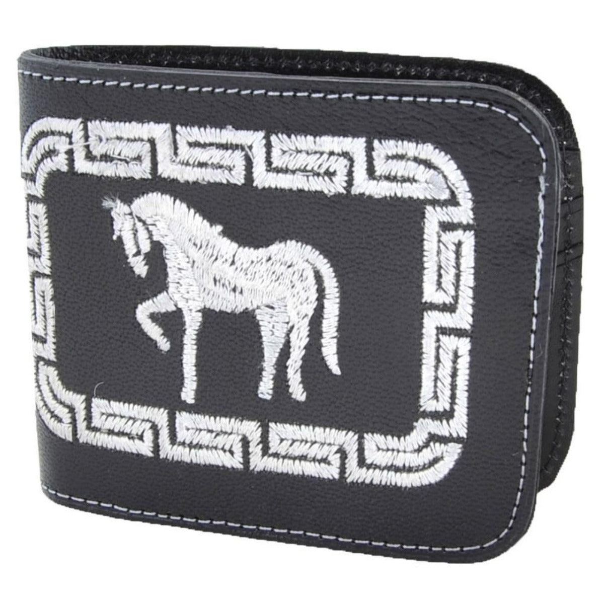 Cartera Cuero Bordada IMP-41651 - Caballo Bronco