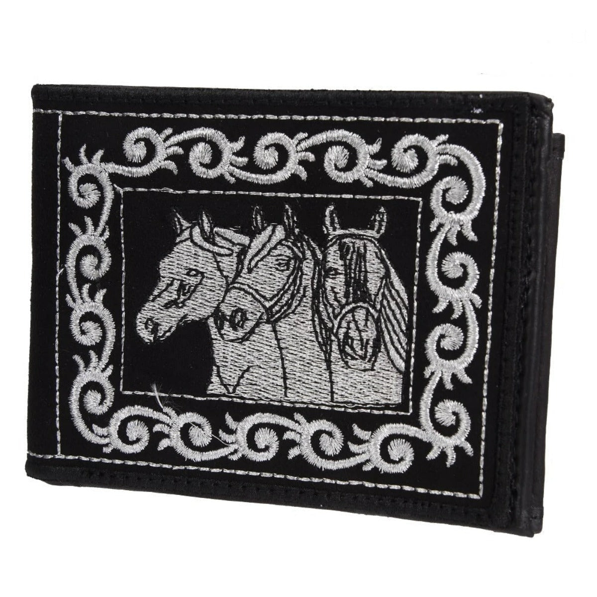 Cartera de Cuero Bordada IMP-41662 - Caballo Bronco