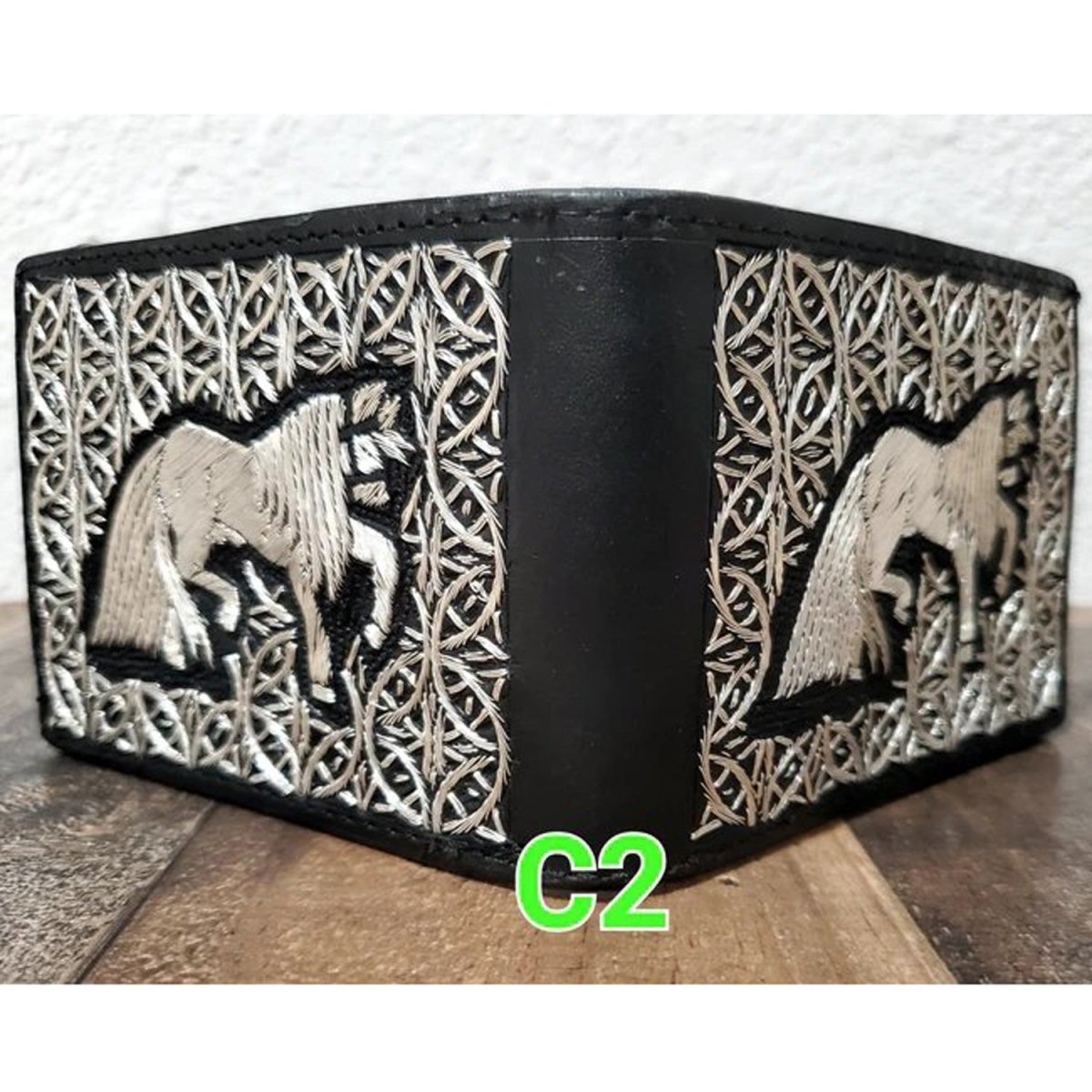 Cartera de Hilo de Plata Original Mil Aros con Caballo WD-2001 - White Diamonds Boots