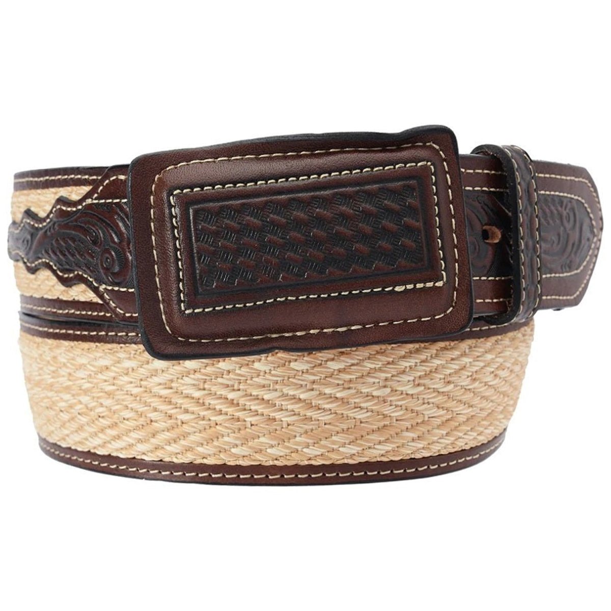Cinto Charro de Cuero con Hilos de 2" imp-14325 - Impormexico