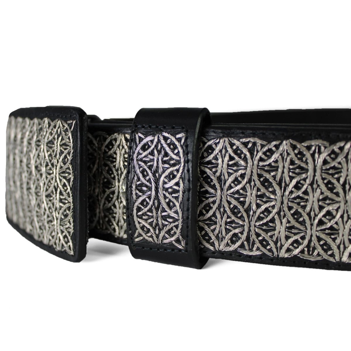 Cinto de Hilo de Plata Fino Original para Hombre Mil Aros - White Diamonds Boots