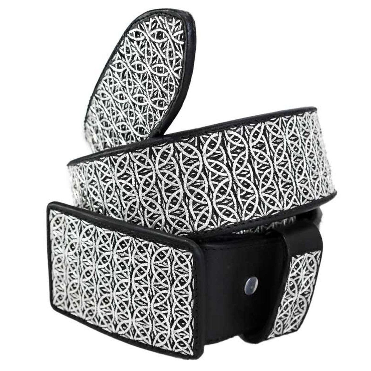 Cinto de Hilo de Plata Fino Original para Hombre Mil Aros - White Diamonds Boots