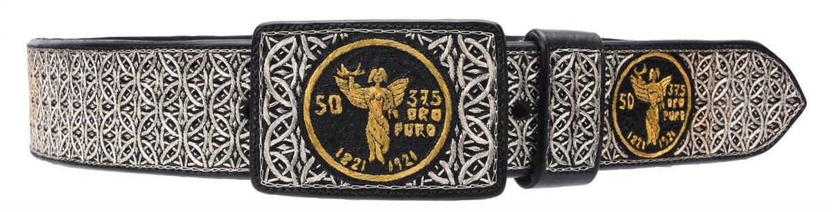 Cinto de Hilo de Plata Fino Original para Hombre WD-1726 - Caballo Bronco