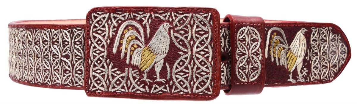 Cinto de Hilo de Plata Fino Original para Hombre WD-1731 - Caballo Bronco