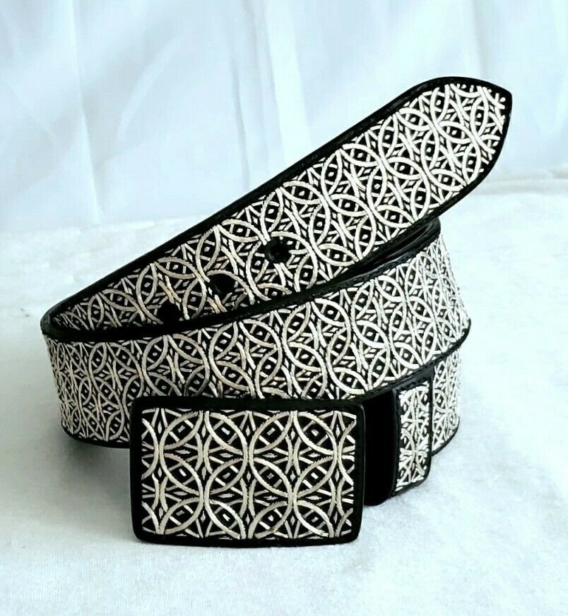 Cinto de Hilo de Plata Fino Original para Hombre WD-1900 - Caballo Bronco