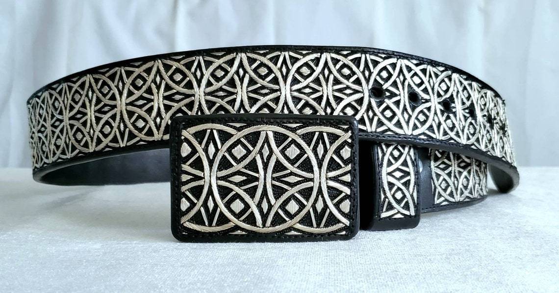 Cinto de Hilo de Plata Fino Original para Hombre WD-1902 - Caballo Bronco