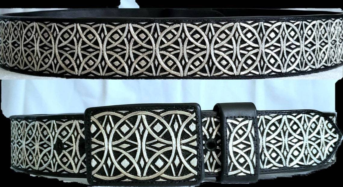 Cinto de Hilo de Plata Fino Original para Hombre WD-1902 - Caballo Bronco