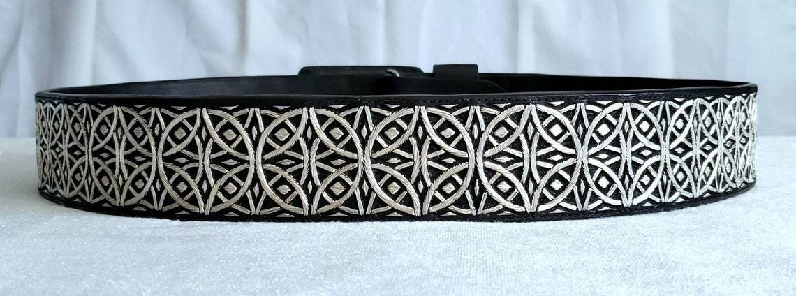 Cinto de Hilo de Plata Fino Original para Hombre WD-1902 - Caballo Bronco