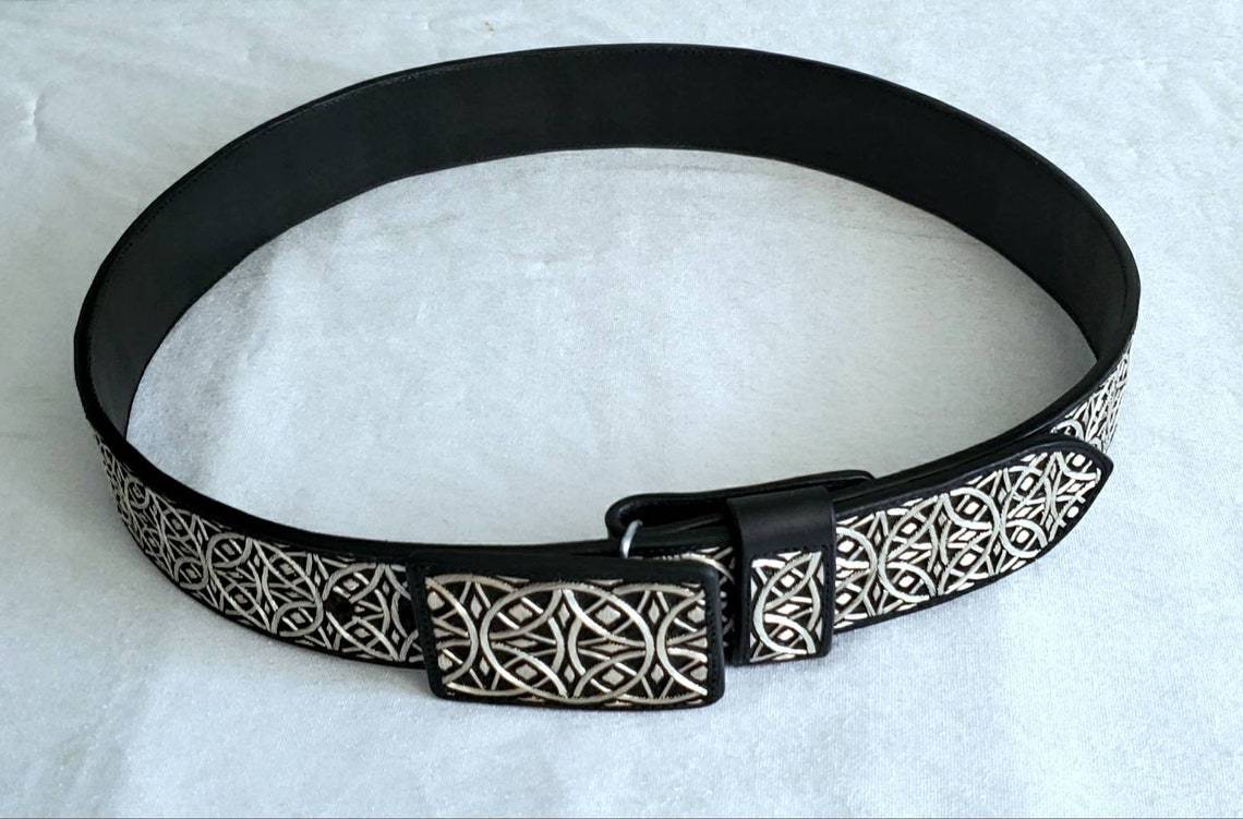 Cinto de Hilo de Plata Fino Original para Hombre WD-1902 - Caballo Bronco