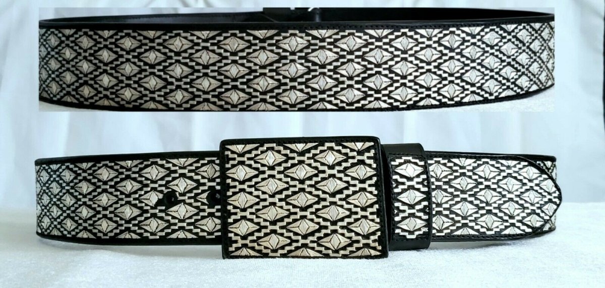 Cinto de Hilo de Plata Fino Original para Hombre WD-1905 - Caballo Bronco