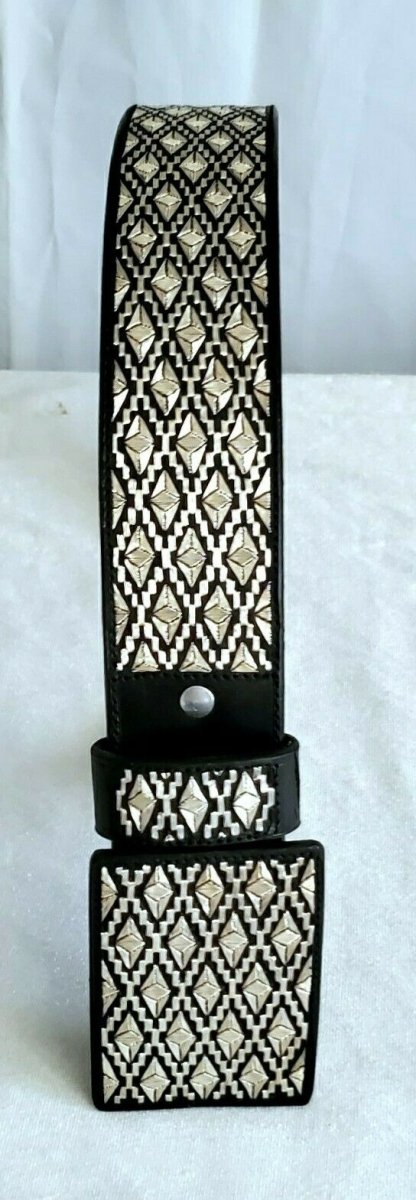 Cinto de Hilo de Plata Fino Original para Hombre WD-1905 - Caballo Bronco