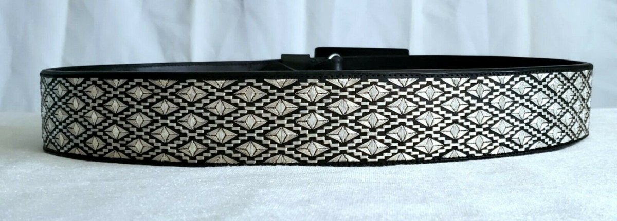 Cinto de Hilo de Plata Fino Original para Hombre WD-1905 - Caballo Bronco