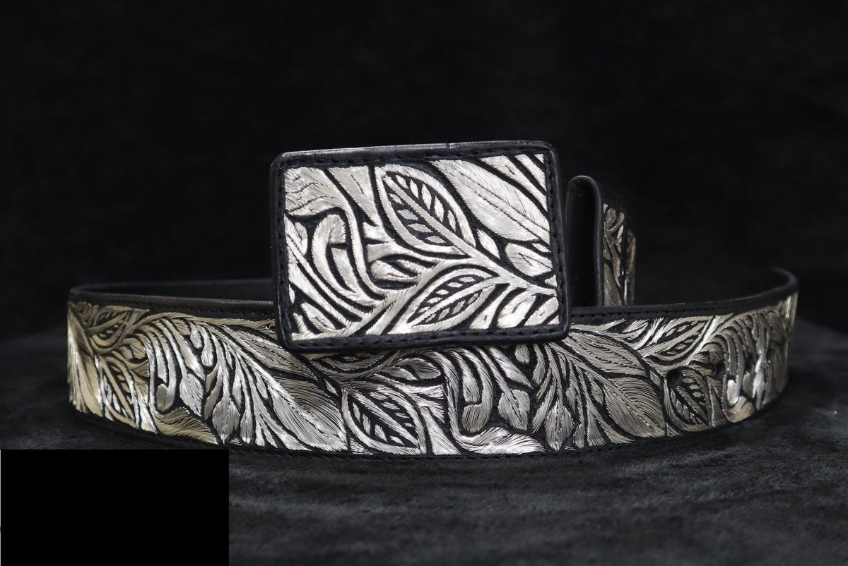 Cinto de Hilo de Plata Fino Original para Hombre WD-1907 - Caballo Bronco