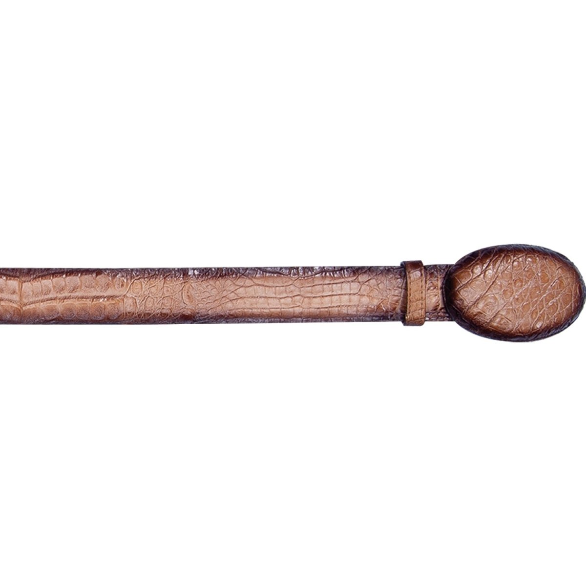 Genuine Caiman Belly Cowboy Belt Faded oryx Color - Los Altos boots - Front View